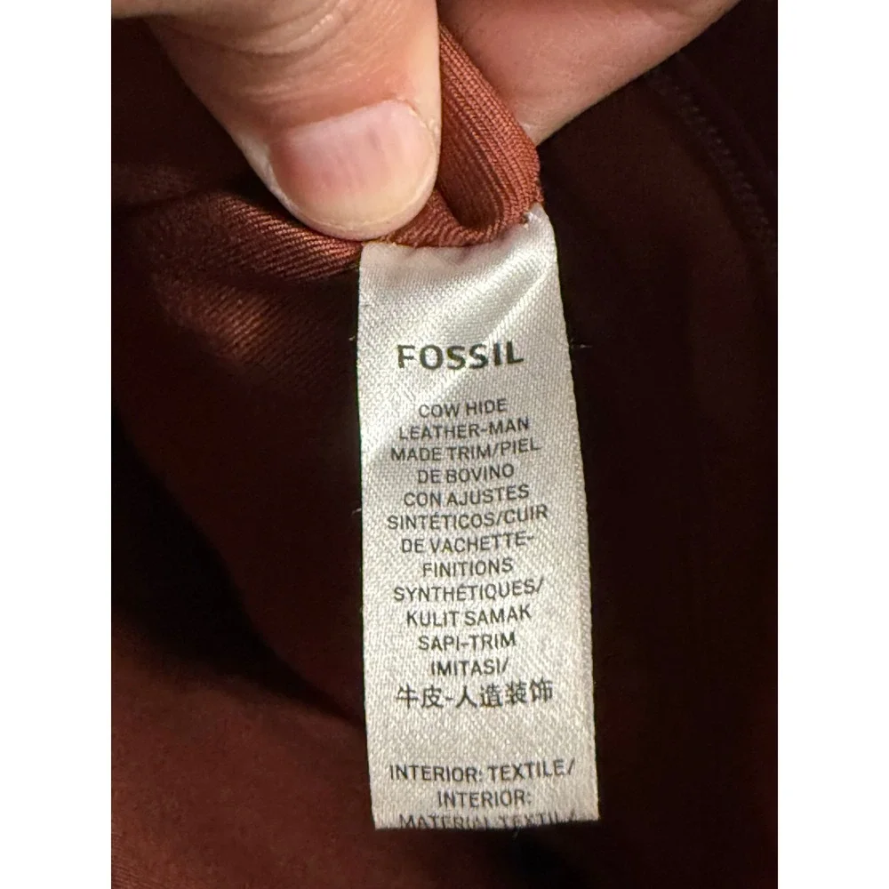 Fossil Camilla Convertible Backpack Tote Mahogany Brown Leather Bag ZB7517